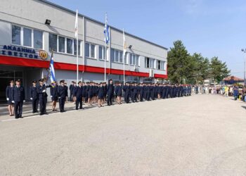 Η τελετή αποφοίτησης- ορκωμοσίας στη Σχολή Πυροσβεστών Πτολεμαΐδας