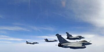 Συνεκπαίδευση 4 ελληνικών Rafale με ιταλικά μαχητικά νότια της Κρήτης - Δείτε φωτογραφίες