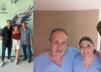 Η αγαπημένη Δανάη Μπάρκα βρέθηκε στην “ETHELEO” και στην κλινική Μητέρα με τον γιατρό Παύλο Λαζαρίδη