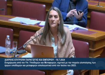 Πέτη Πέρκα: «Η πραγματικότητα στα έργα υποδομών και μεταφορών απέχει πολύ από αυτή που θέλει να παρουσιάζει η κυβέρνηση» (video)