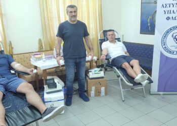 Συγκινητική η ανταπόκριση στην εθελοντική αιμοδοσία του Σωματείου Ένωσης Αστυνομικών Υπαλλήλων Φλώρινας