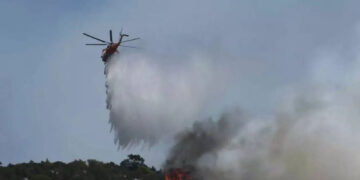Πυρκαγιά σε δύσβατο σημείο στον Όλυμπο