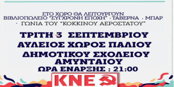 Αναβάλλονται λόγω καιρού οι αυριανές εκδηλώσεις του φεστιβάλ ΚΝΕ ΟΔΗΓΗΤΗ στο Αμύνταιο