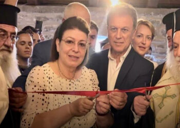 Εγκαίνια του ανακαινισμένου Ι.Ν. Μεγάλης Παναγίας στη Σαμαρίνα Γρεβενών παρουσία της Λίνας Μενδώνη