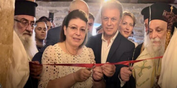 Εγκαίνια του ανακαινισμένου Ι.Ν. Μεγάλης Παναγίας στη Σαμαρίνα Γρεβενών παρουσία της Λίνας Μενδώνη