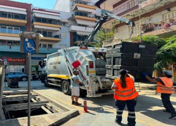 Συνεχίζονται οι εργασίες καθαρισμού και πλύσης κάδων απορριμμάτων από τον Δήμο Φλώρινας