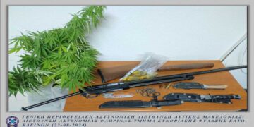Συνελήφθη 60χρονος για παραβάσεις της νομοθεσίας περί εξαρτησιογόνων ουσιών και περί όπλων στη Φλώρινα