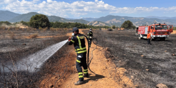 Συνεργασία δυνάμεων για την κατάσβεση φωτιάς ανάμεσα στις κοινότητες Υδρούσσας και Άνω Υδρούσσας.