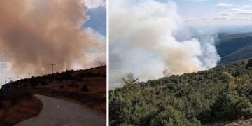 Μαίνεται η φωτιά στη Βλάστη