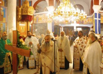 Μέγας Πανηγυρικός Πολυιερατικός Εσπερινός στον εορτάζονται Ι.Ν. Υψώσεως Τιμίου Σταυρού Τ.Κ. Ανατολικού Εορδαίας (ρεπορτάζ της Κούλας Πουλασιχίδου)
