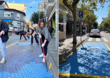 Επαναχρωμάτισαν θέσεις πάρκινγκ στην Κοζάνη