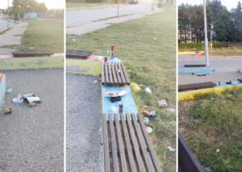 Σκουπιδότοπος έξω από το Μουσικό Σχολείο Πτολεμαΐδας (φωτογραφίες)