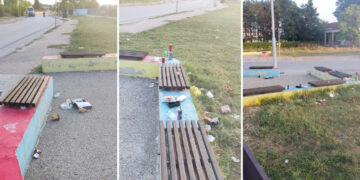 Σκουπιδότοπος έξω από το Μουσικό Σχολείο Πτολεμαΐδας (φωτογραφίες)