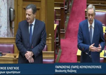 Ερώτηση Κουκουλόπουλου στον Υπουργό Ενέργειας για τις ΑΠΕ: «Ανεξέλεγκτη ανάπτυξη στη Δυτική Μακεδονία, πληθυσμός 2,5% της χώρας σηκώνει το 25% της ισχύος»- Σκυλακάκης: «Εμάς μας νοιάζει η τιμή ρεύματος στον καταναλωτή»