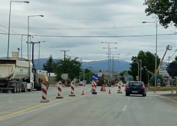 Εργασίες στη νότια είσοδο της Πτολεμαΐδας – Εκτρέπεται η κυκλοφορία (ΦΩΤΟ)