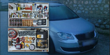 Φλώρινα: Συνέλαβαν 51χρονο αλλοδαπό να μεταφέρει κλεμμένα εργαλεία (φωτογραφίες)