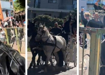 Απίστευτες σκηνές  στη Βούλα: Εκλέχθηκε πρόεδρος 15μελούς και πήγε στο σχολείο με άμαξα και κοστούμι (video)