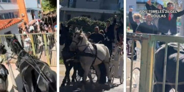 Απίστευτες σκηνές  στη Βούλα: Εκλέχθηκε πρόεδρος 15μελούς και πήγε στο σχολείο με άμαξα και κοστούμι (video)