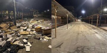 «Λαμπίκο» η περιοχή της εμποροπανήγυρης Αμυνταίου μετά το πέρας της – Ολονύκτιοι καθαρισμοί από συνεργεία του Δήμου