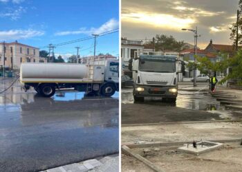 Πλύσεις και απολυμάνσεις των κεντρικών δρόμων του Αμυνταίου μετά την εμποροπανήγυρη – Διάθεση οχημάτων από τους Δήμους Φλώρινας και Εορδαίας