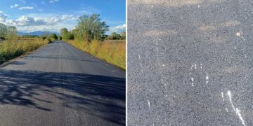 Ασφαλτοστρώθηκε ο δρόμος Ασβεστόπετρας – Άρδασσας – Τον …εγκαινίασε αρκούδα με τα αρκουδάκια της