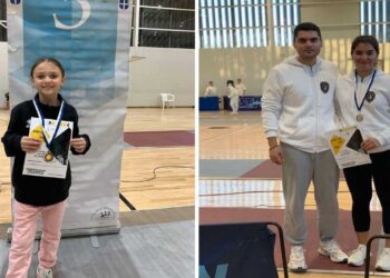 Αργυρώ Κοϊμτζίδου και Ζωή Ουλιάρη στο βάθρο του Πανελληνίου Κυπέλλου Ξίφους Μονομαχίας