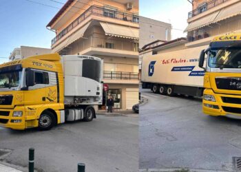 Τρίτο συνεχόμενο περιστατικό κολλημένης νταλίκας σε δρόμους της Πτολεμαΐδας