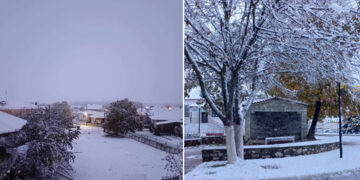 Η Ασβεστόπετρα Πτολεμαΐδας ντύθηκε στα λευκά (Φωτογραφίες και βίντεο)