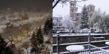 Μαγικό χιονισμένο ξημέρωμα από την Φλώρινα (βίντεο)