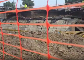 Κατέρρευσε γέφυρα  στη Θεσσαλονίκη από την έντονη και συνεχή βροχή