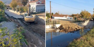 Μηλοχώρι: Σε εξέλιξη οι εργασίες διαμόρφωσης της κοίτης του ρέματος
