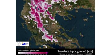 Meteo: Η “BORA” φέρνει πυκνές χιονοπτώσεις στα ορεινά και σε περιοχές της Δ. Μακεδονίας με χαμηλότερο υψόμετρο (ΧΑΡΤΗΣ)