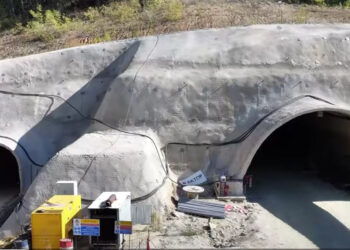 Η πρόοδος των εργασιών στη Σήραγγα Κλεισούρας (Βίντεο με εναέρια πλάνα)