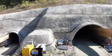 Η πρόοδος των εργασιών στη Σήραγγα Κλεισούρας (Βίντεο με εναέρια πλάνα)