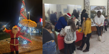 Δρέπανο Κοζάνης: Φωταγωγήθηκε το Χριστουγεννιάτικο δέντρο