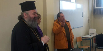 Επίσκεψη του Σεβασμιότατου Μητροπολίτη Φλωρίνης, Πρεσπών και Εορδαίας στο Γυμνάσιο- Λ.Τ. Λαιμού