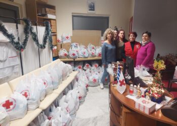 Χριστουγεννιάτικα δέματα “αγάπης” διένειμε το Π.Τ. ΕΕΣ Πτολεμαΐδας , σε 100 ευάλωτες οικογένειες της περιοχής