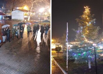 Άναψε το Χριστουγεννιάτικο Δέντρο στην Ασβεστόπετρα (Φωτογραφίες + Βίντεο)