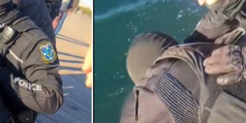 VIDEO: Άνδρες της ΕΛ.ΑΣ. έσωσαν 60χρονο που έπεσε στον Θερμαϊκό