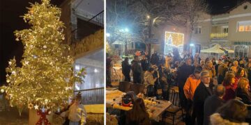 Όμορφη εκδήλωση για το άναμμα του Χριστουγεννιάτικου δέντρου στο Εμπόριο