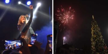 Άναψε το Χριστουγεννιάτικο Δέντρο της Φλώρινας – Ξεσήκωσε το κοινό η Jozephine – Φωτογραφίες