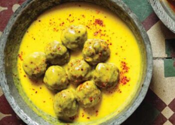 Κεφτέδες σουτ μακάλο με κρόκο Κοζάνης