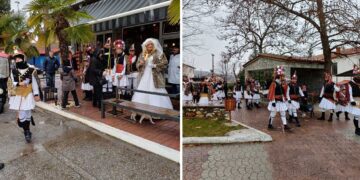 Αναβίωσε το έθιμο των Μωμόγερων στην Ασβεστόπετρα – Δείτε βίντεο και φωτογραφίες