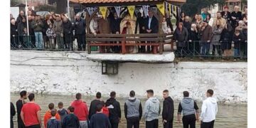 Και φέτος ο εορτασμός των Θεοφανείων στο ποτάμι του Μηλοχωρίου (Βίντεο)