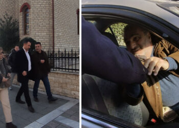 Η τυχαία συνάντηση των πρώην συντρόφων Χαρίτση – Πασσαλίδη στην Πτολεμαΐδα (Βίντεο)