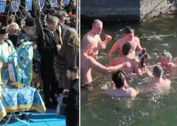 Ο αγιασμός των υδάτων στην λίμνη της Καστοριάς (Βίντεο)