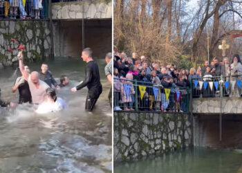 Ο καθαγιασμός των υδάτων στο Εμπόριο Εορδαίας (Βίντεο)