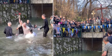 Ο καθαγιασμός των υδάτων στο Εμπόριο Εορδαίας (Βίντεο)