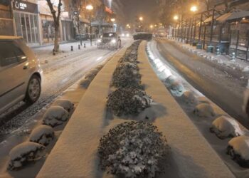 Μια βόλτα στην χιονισμένη Πτολεμαΐδα – Βίντεο του Φάνη Τοψαχαλίδη