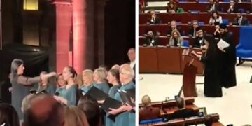 Η Χορωδία Δωματίου Κοζάνης τραγούδησε προς τιμήν του Οικουμενικού Πατριάρχη Βαρθολομαίου στο Στρασβούργο (video TOP CHANNEL)